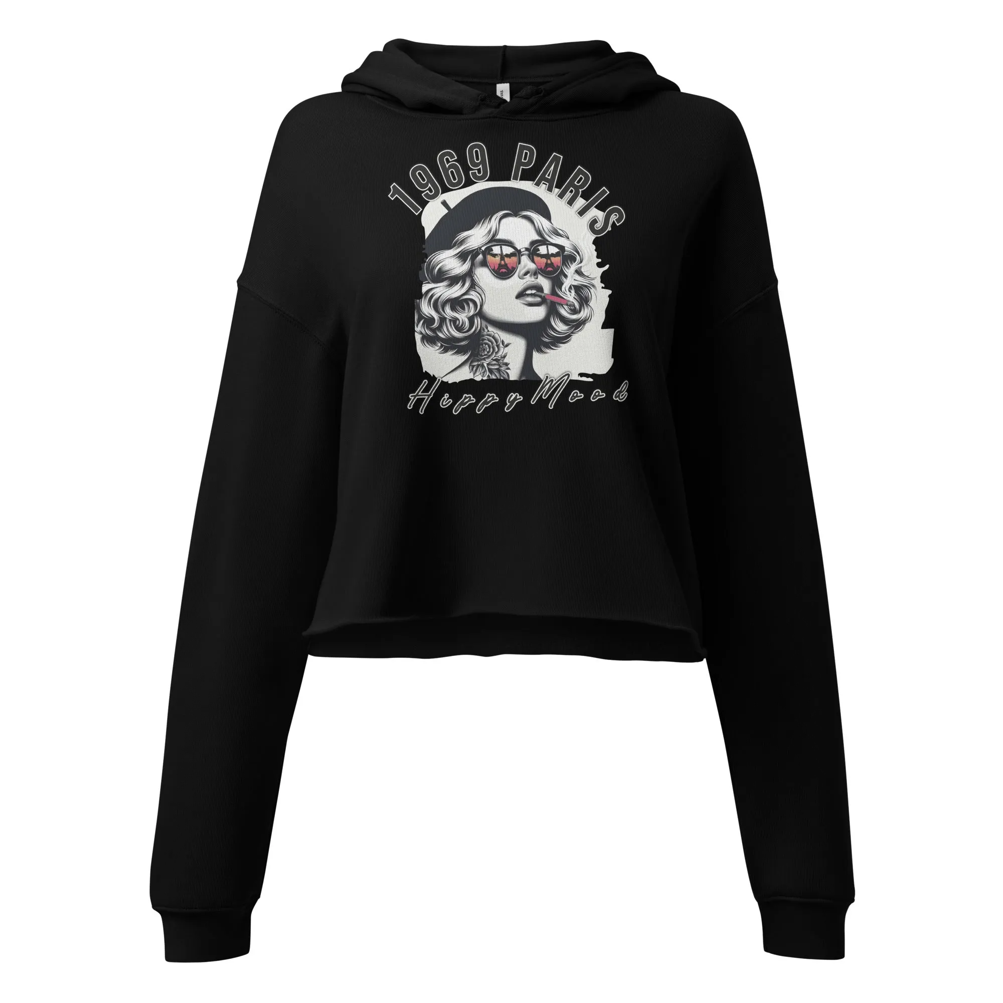 1969 Paris Crop Pullover Hoodie