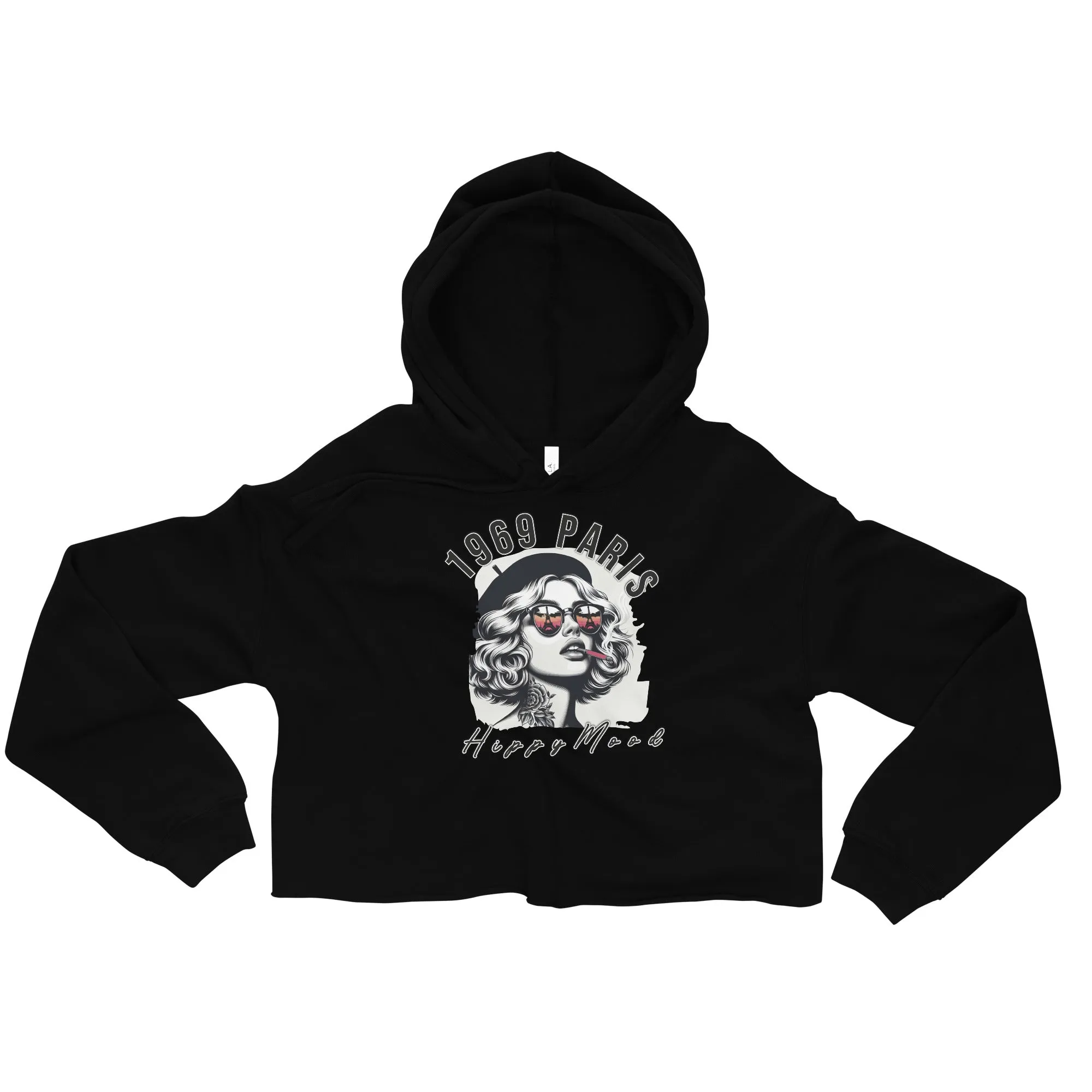 1969 Paris Crop Pullover Hoodie