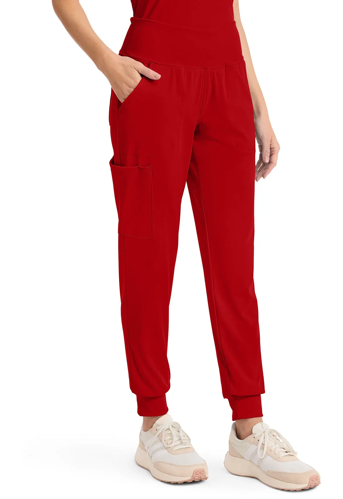 Achieve CK033 Women's 5-Pocket Jogger Pants Red