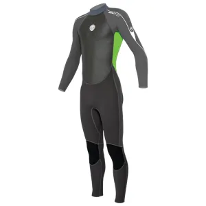 Alder Impact Junior 3/2mm Youth Kids Full Wetsuit - Green