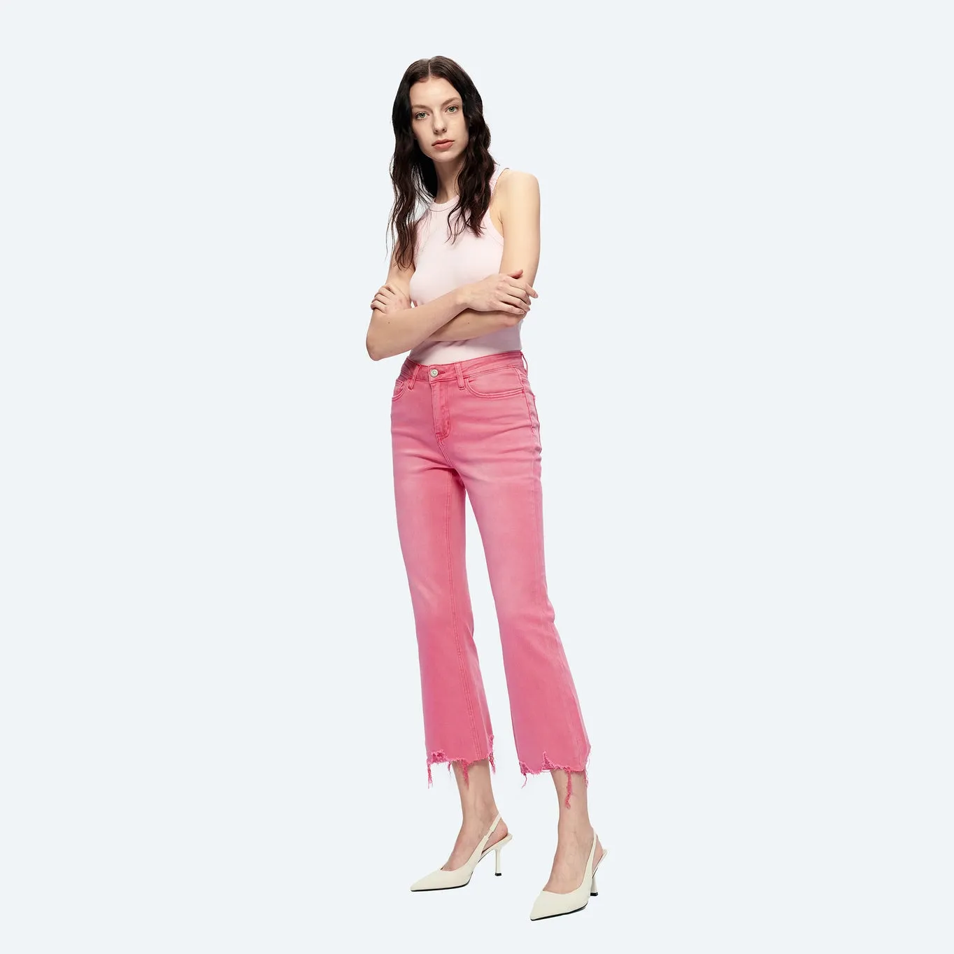 Alice Jeans in Bubble Pink