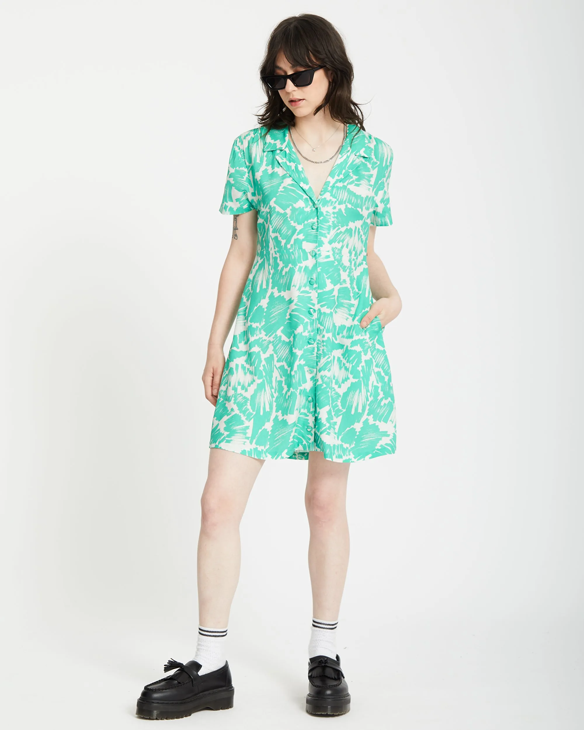 Alix Shirt Dress - JADE