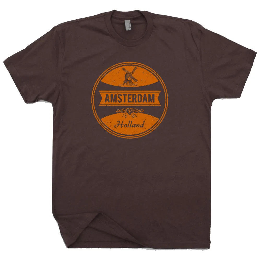 Amsterdam T Shirt Vintage Amsterdam Funny Beer T Shirt
