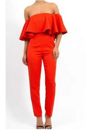 Arrival Ruffles Regular Fashion Sexy Brooke Jumpsuit And Color Rompers Strapless Wave Piece Pants Ce6320