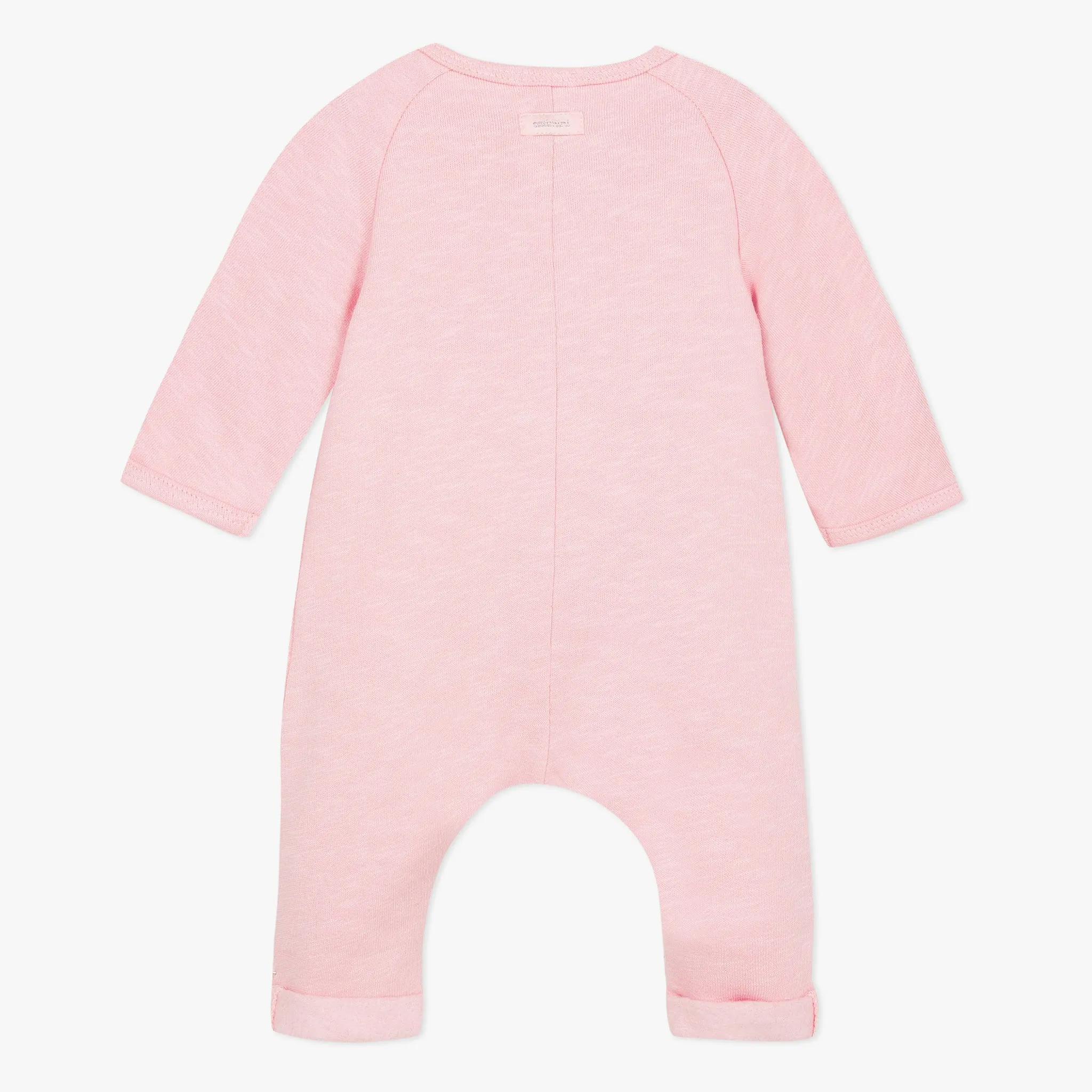 Baby Girls Fleece Jumpsuit with Velvet Llama Patches