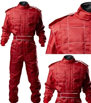 Basic Red Single Layer SFI 3.2A/1 Rated Fire Suit