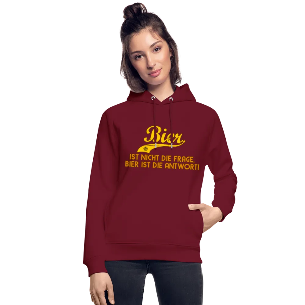 Bier ist nicht die Frage Bier ist die Antwort - Bio-Hoodie von Stanley & Stella
