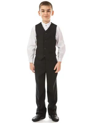 Black Classic Uniform Trouser Pants by Kids Couture