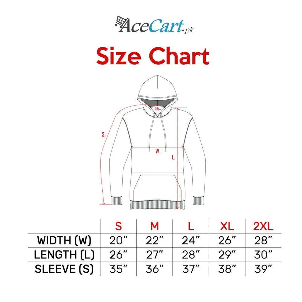 Blue Never Give up  Printed Fleece Hoodie for Men