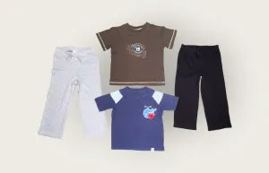 BOY SIZE 2 YEARS - 4 Piece Mix N Match Outfit, Soft Cotton EUC B7