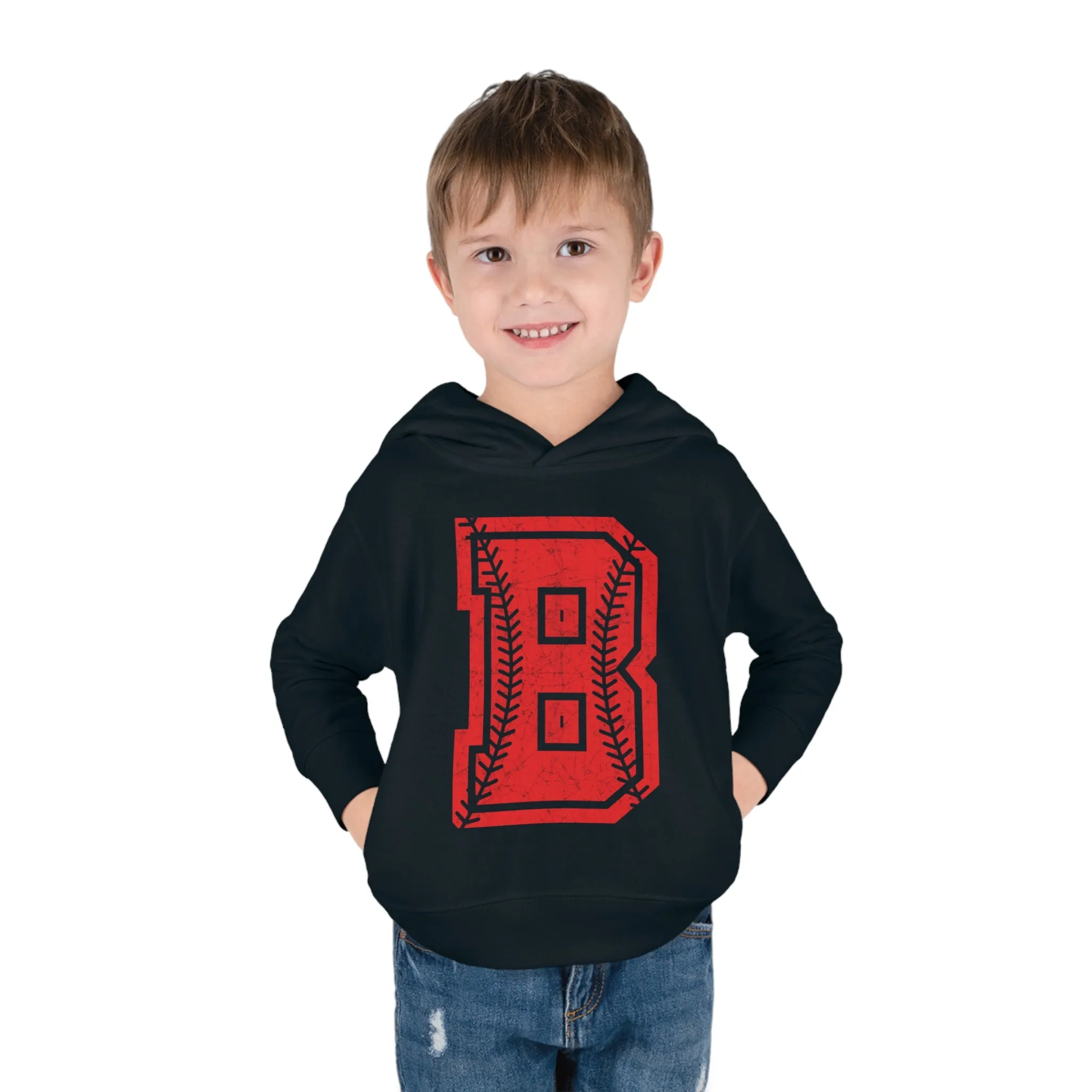 Braves Baseball B Toddler Pullover Fleece Hoodie