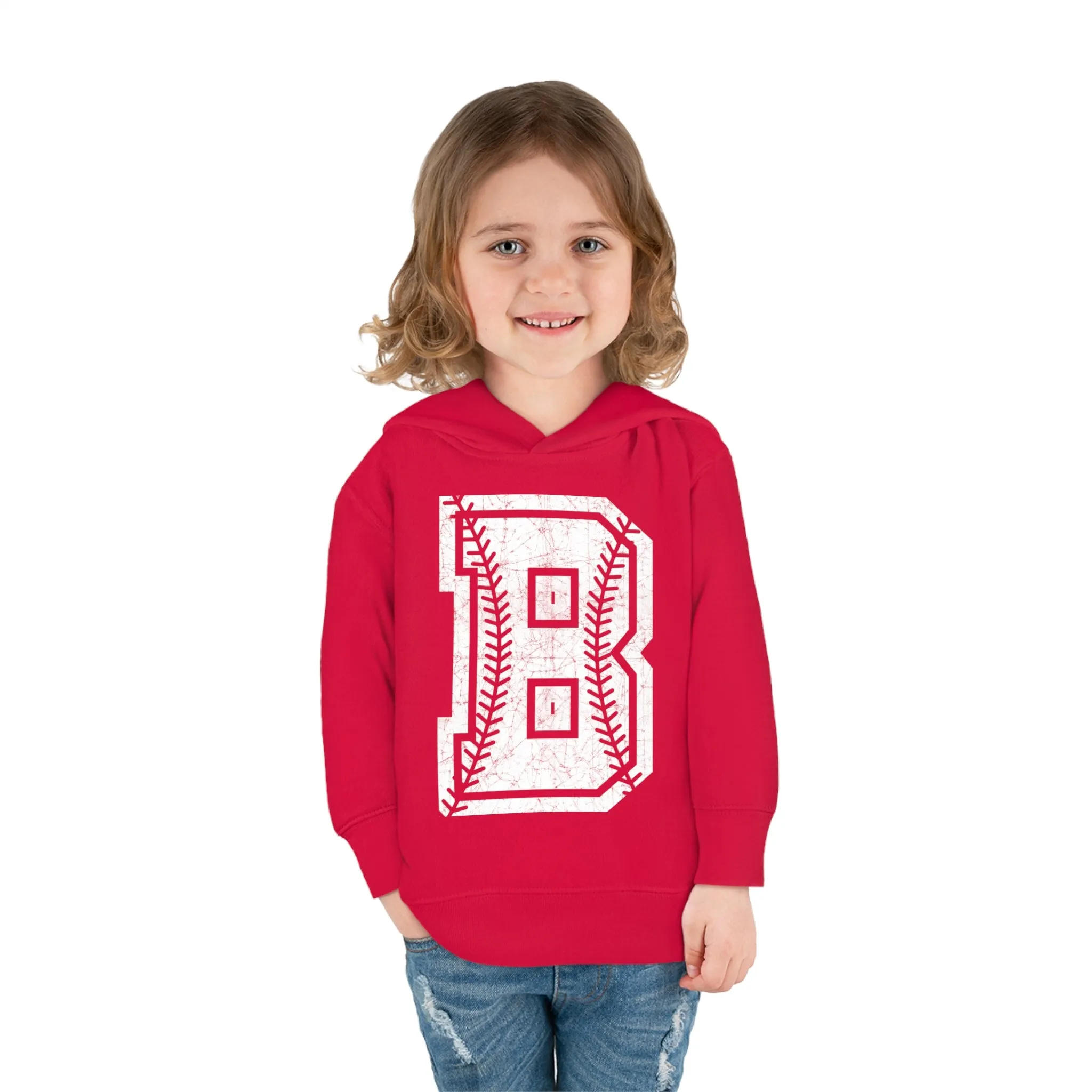 Braves Baseball B Toddler Pullover Fleece Hoodie