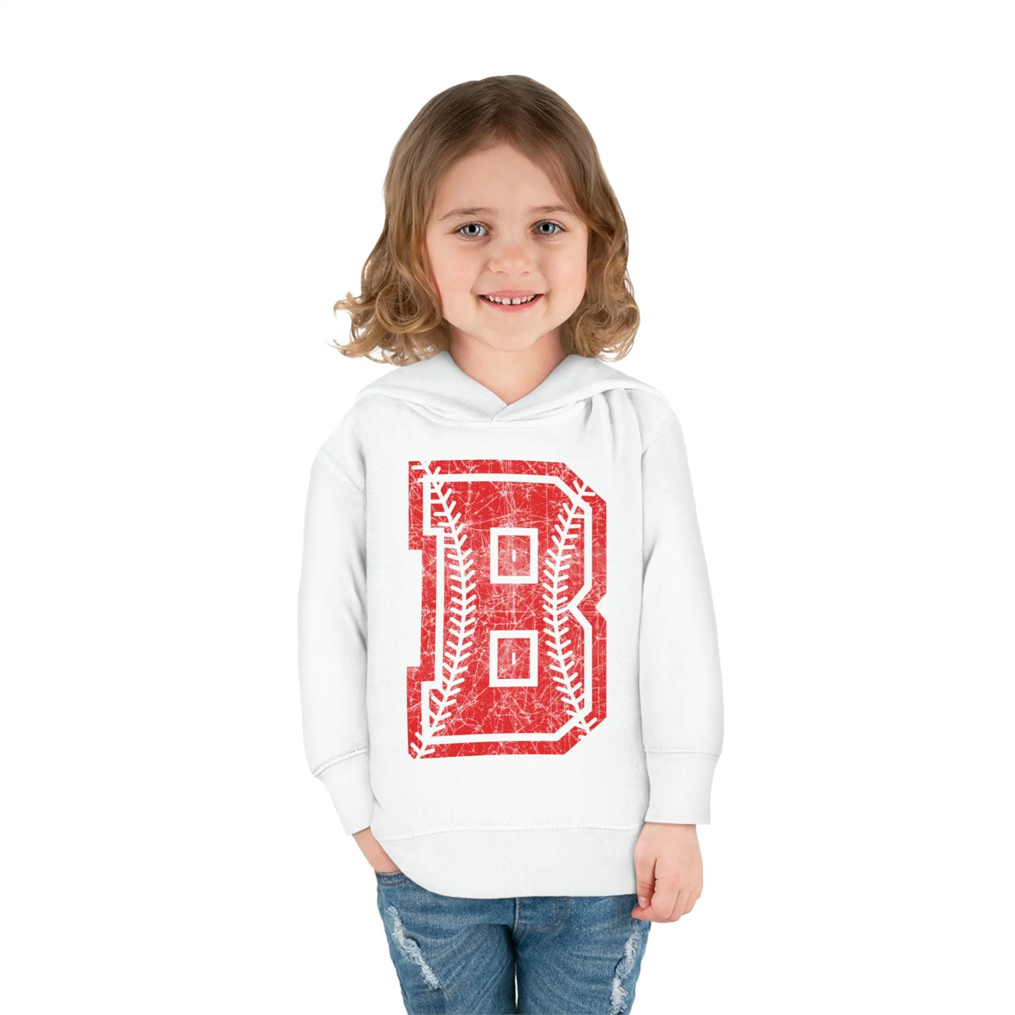 Braves Baseball B Toddler Pullover Fleece Hoodie