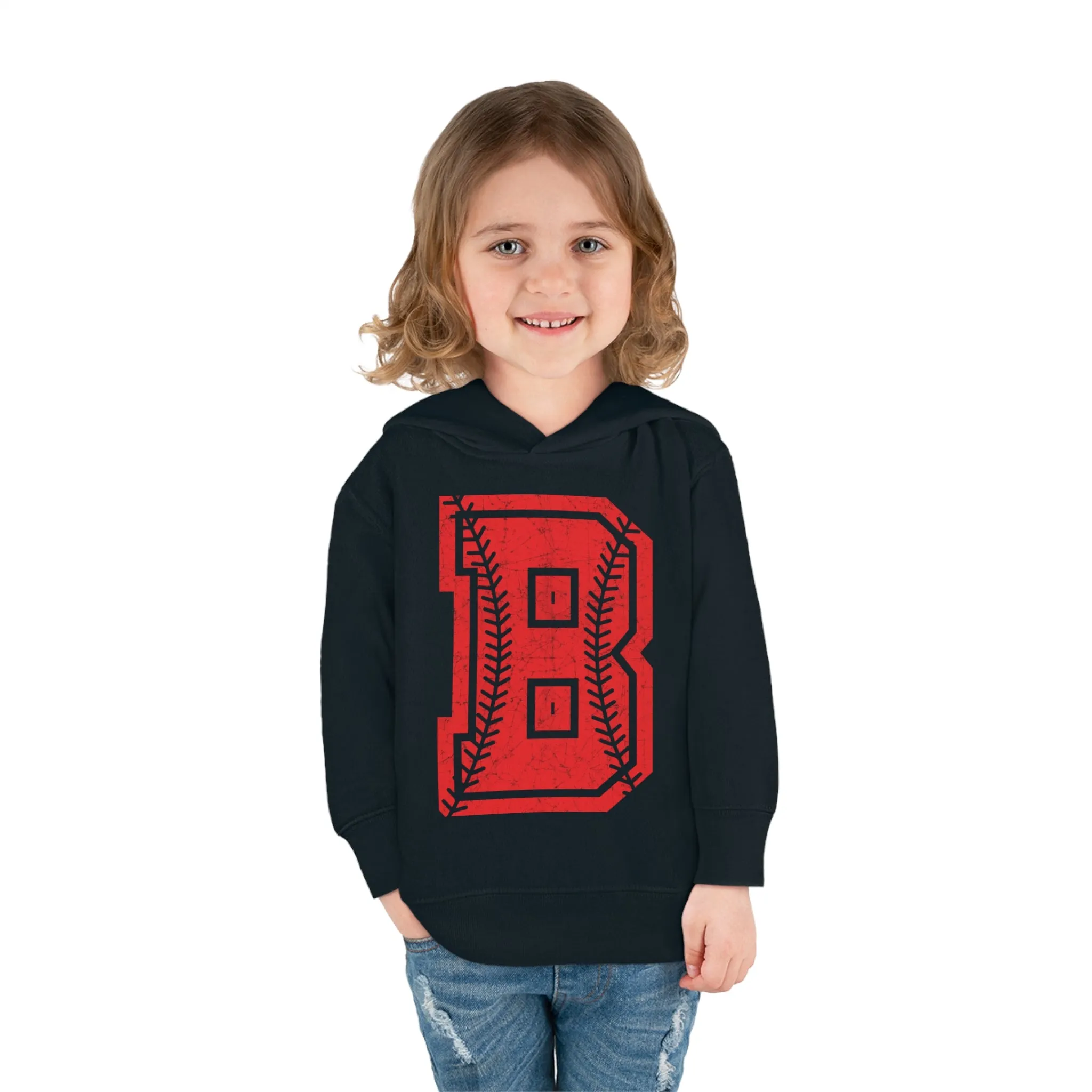 Braves Baseball B Toddler Pullover Fleece Hoodie
