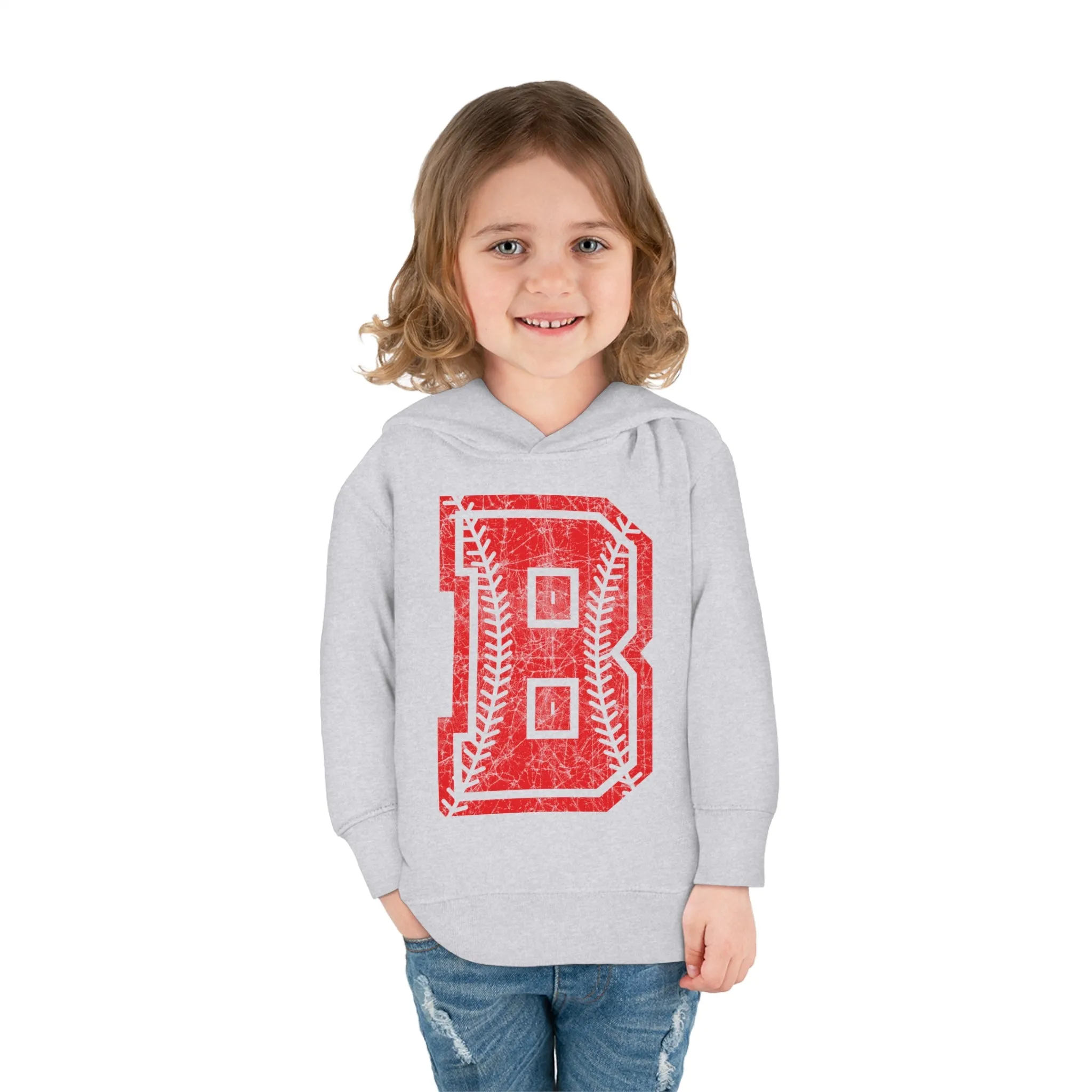 Braves Baseball B Toddler Pullover Fleece Hoodie