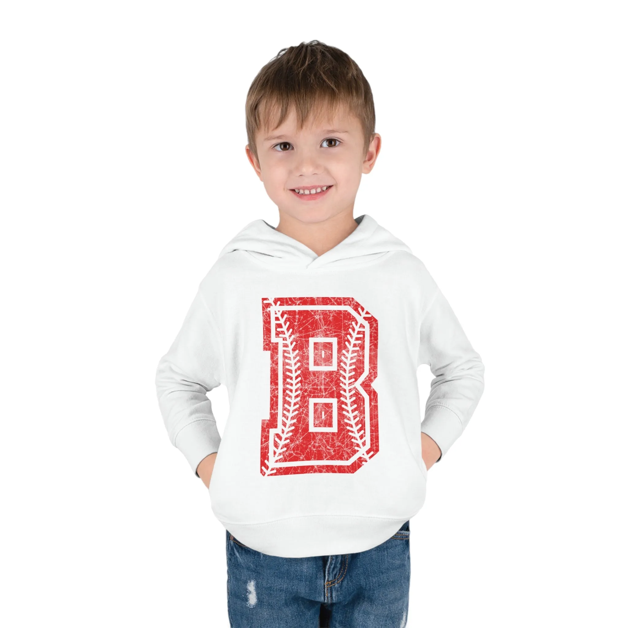 Braves Baseball B Toddler Pullover Fleece Hoodie