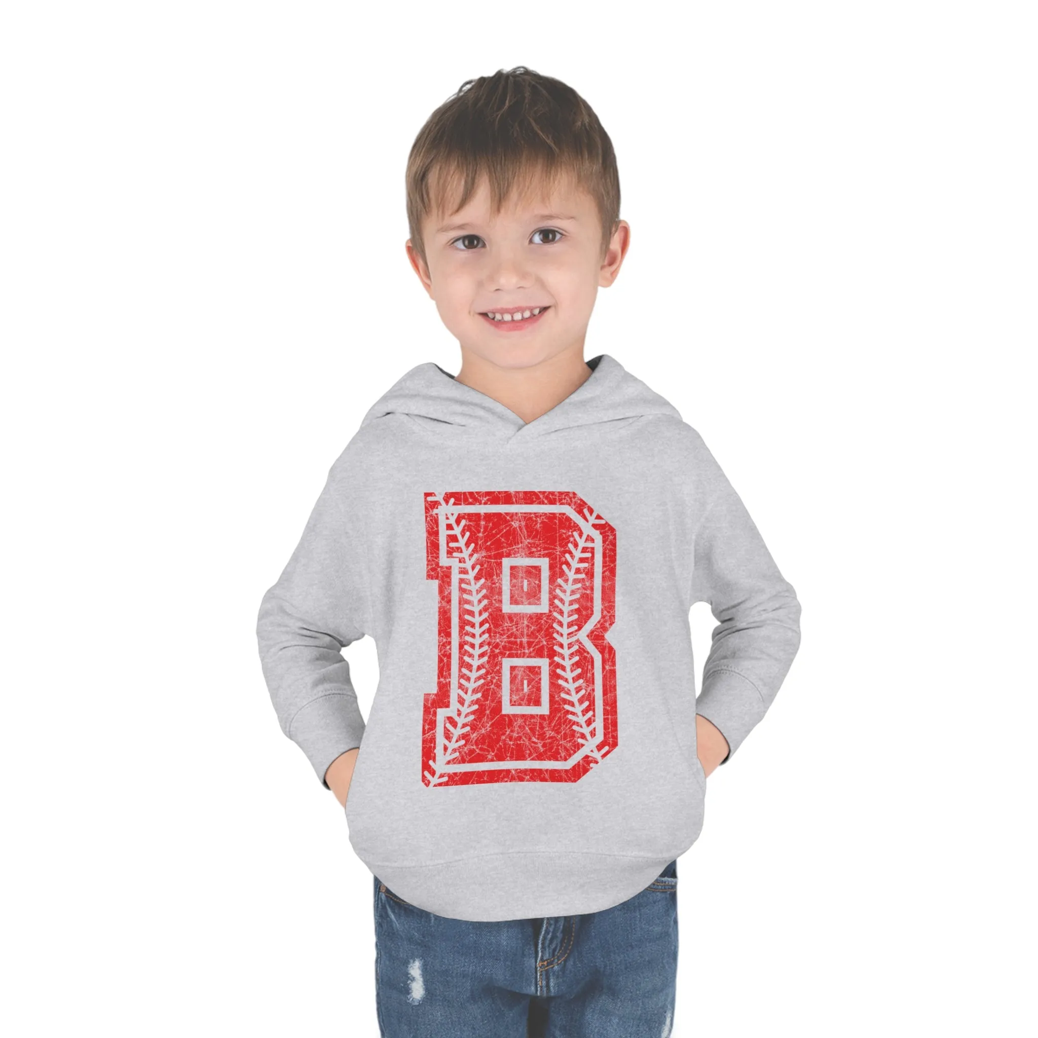 Braves Baseball B Toddler Pullover Fleece Hoodie