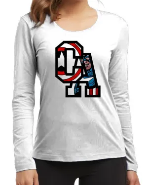 Captain America New Fashion White Excellent Quality High Graphic Full TS-Shirt