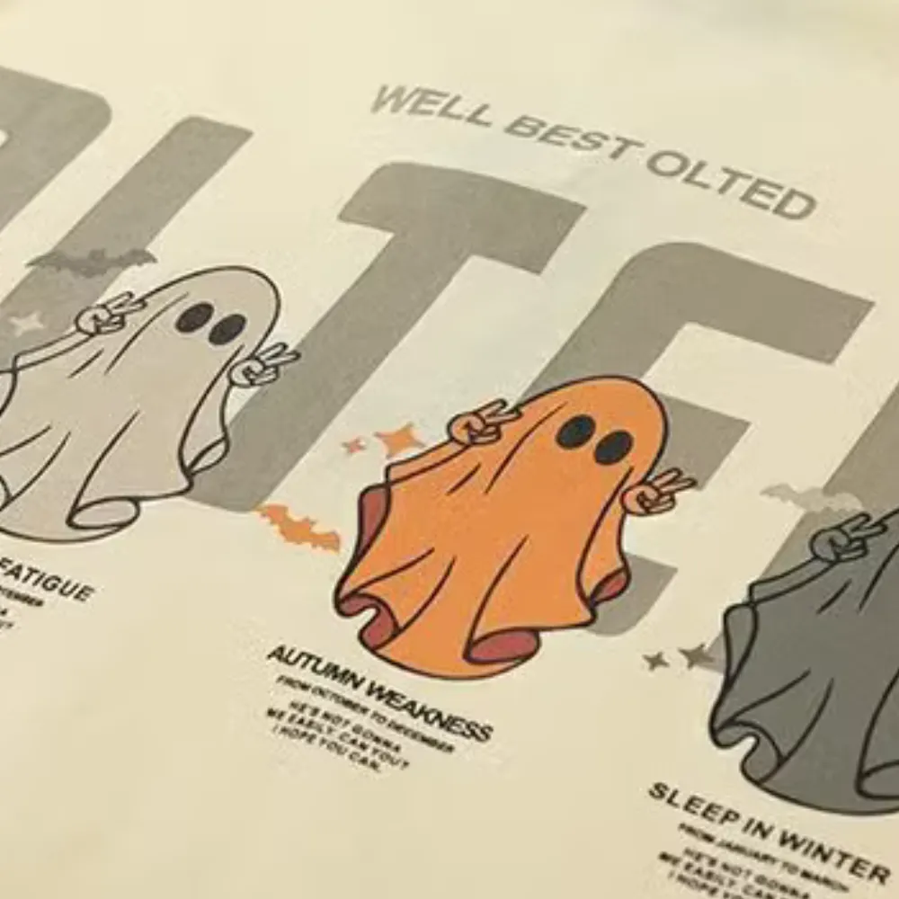 Cartoon Color Ghost Graphic T-shirt