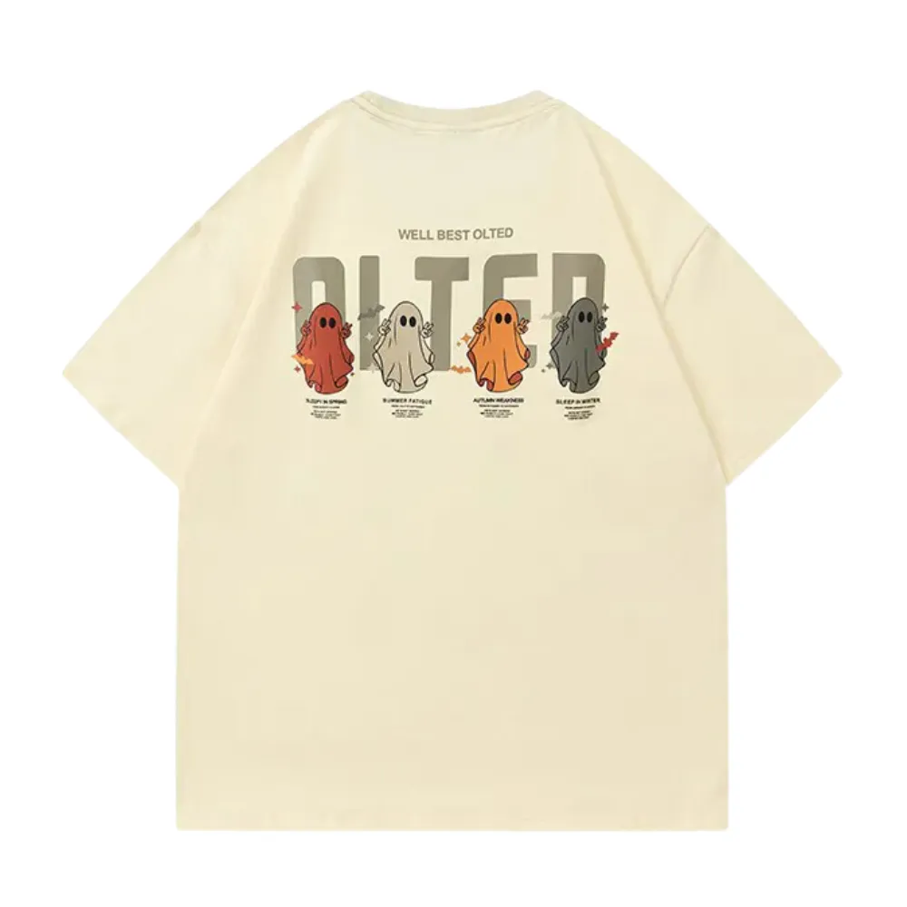 Cartoon Color Ghost Graphic T-shirt