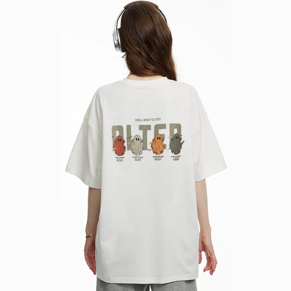 Cartoon Color Ghost Graphic T-shirt