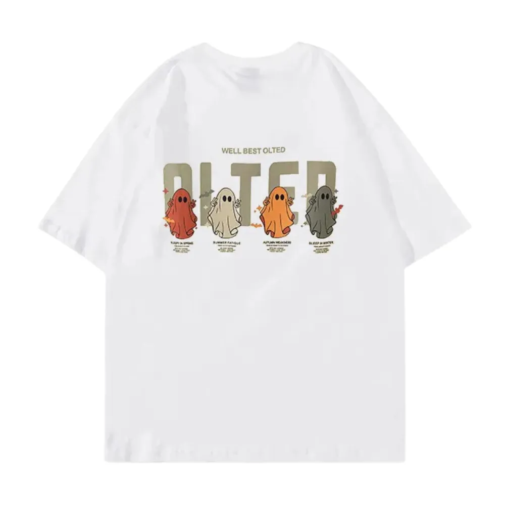 Cartoon Color Ghost Graphic T-shirt