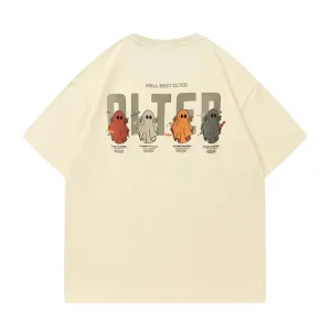 Cartoon Color Ghost Graphic T-shirt