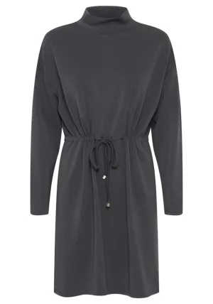 Casual Long Sleeve Dress - Phantom