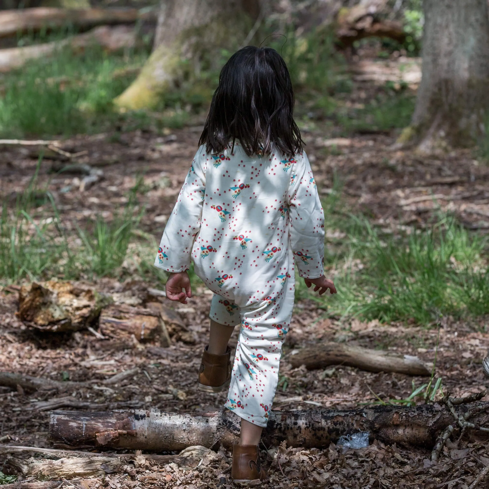 Cherry Blossom Organic Long Sleeve Jumpsuit