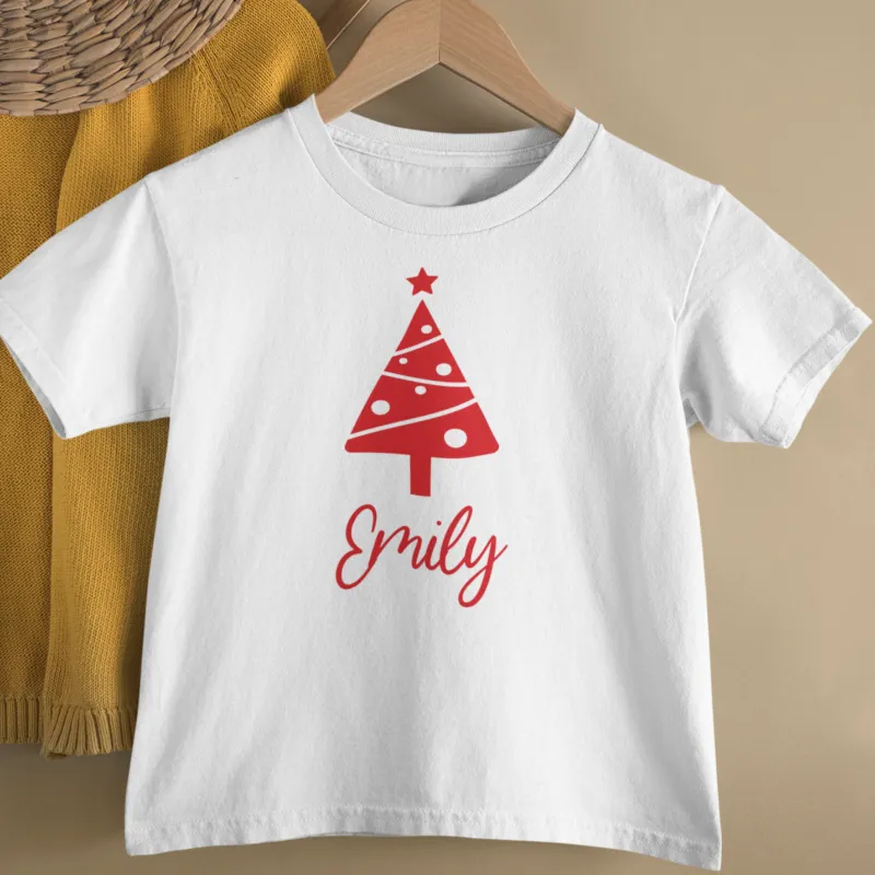 Christmas Tree Name Family T-shirts