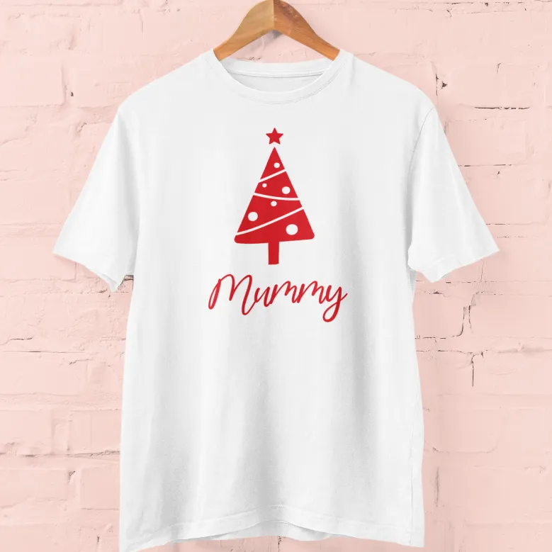 Christmas Tree Name Family T-shirts