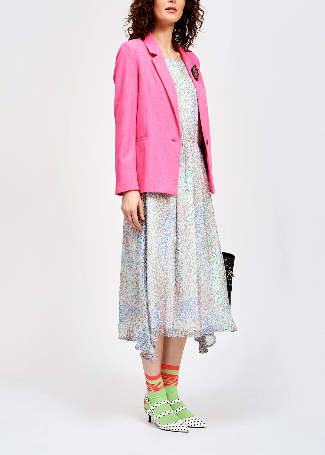 Classic hot pink blazer