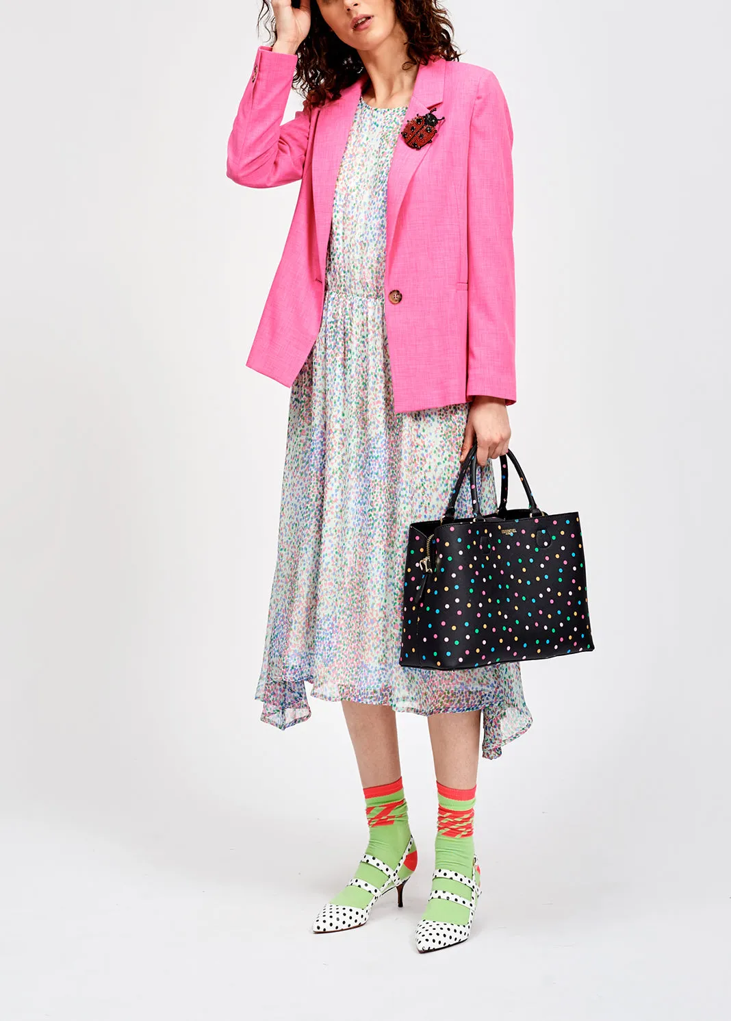 Classic hot pink blazer