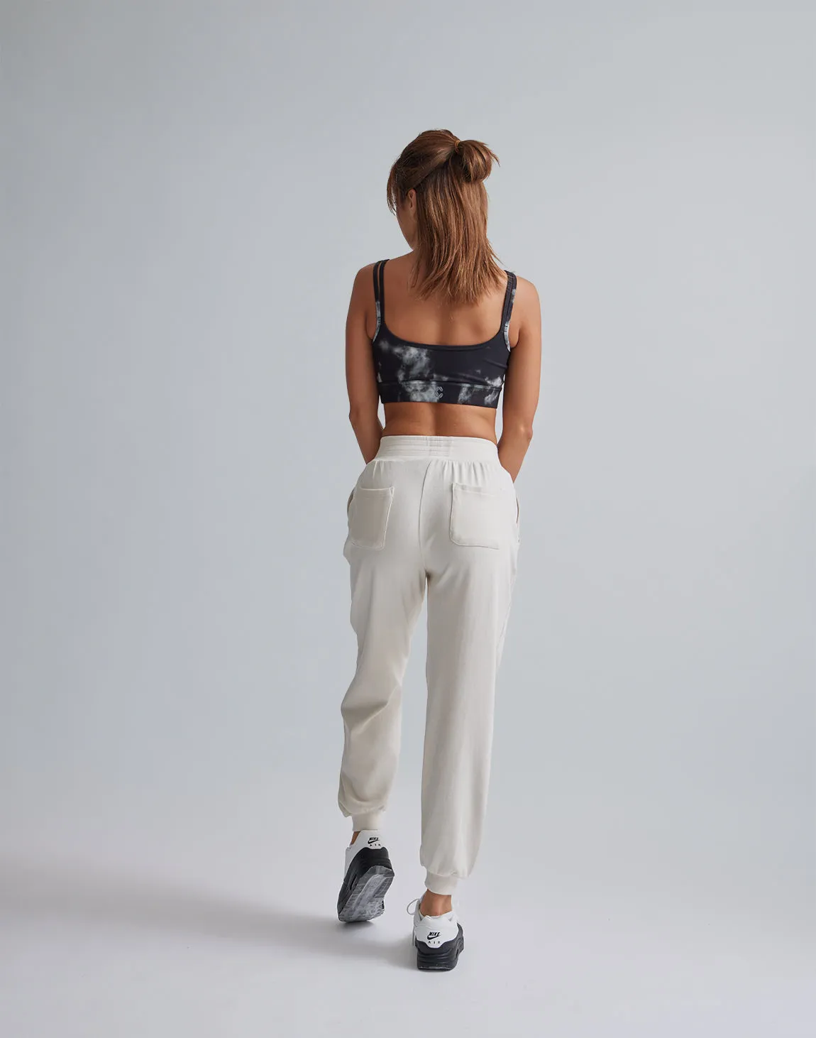 CRONOS WOMEN RELAXING JOGGER PANTS【WHITE】