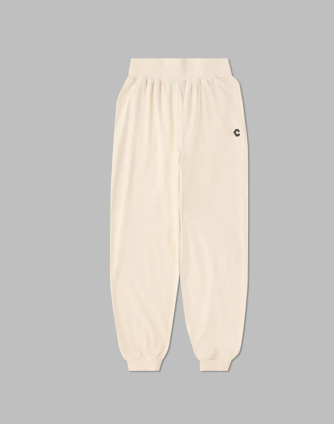 CRONOS WOMEN RELAXING JOGGER PANTS【WHITE】