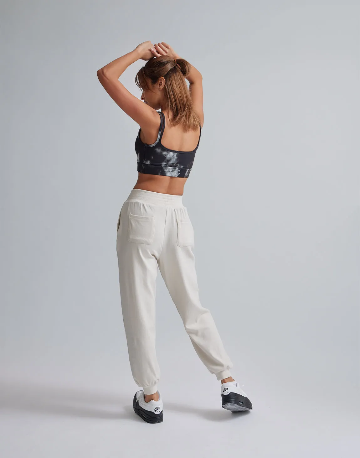 CRONOS WOMEN RELAXING JOGGER PANTS【WHITE】