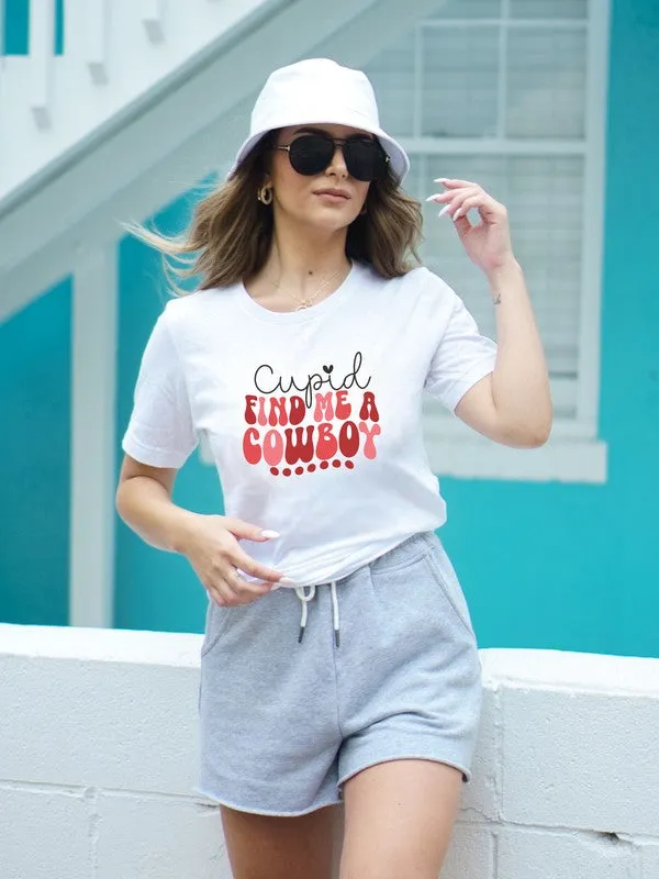 Cupid Find Me A Cowboy Graphic Tee