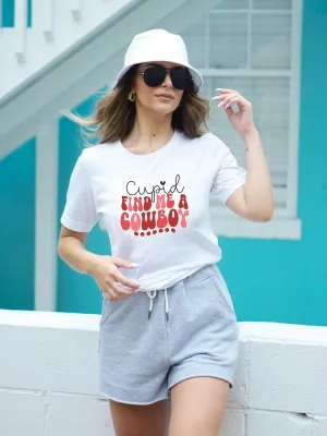 Cupid Find Me A Cowboy Graphic Tee