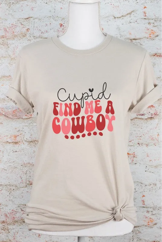 Cupid Find Me A Cowboy Graphic Tee