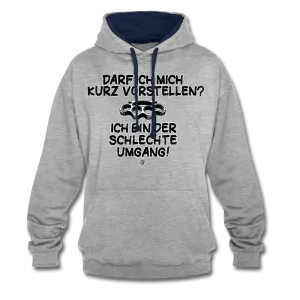 Darf ich mich kurz vorstellen... - Kontrast-Hoodie