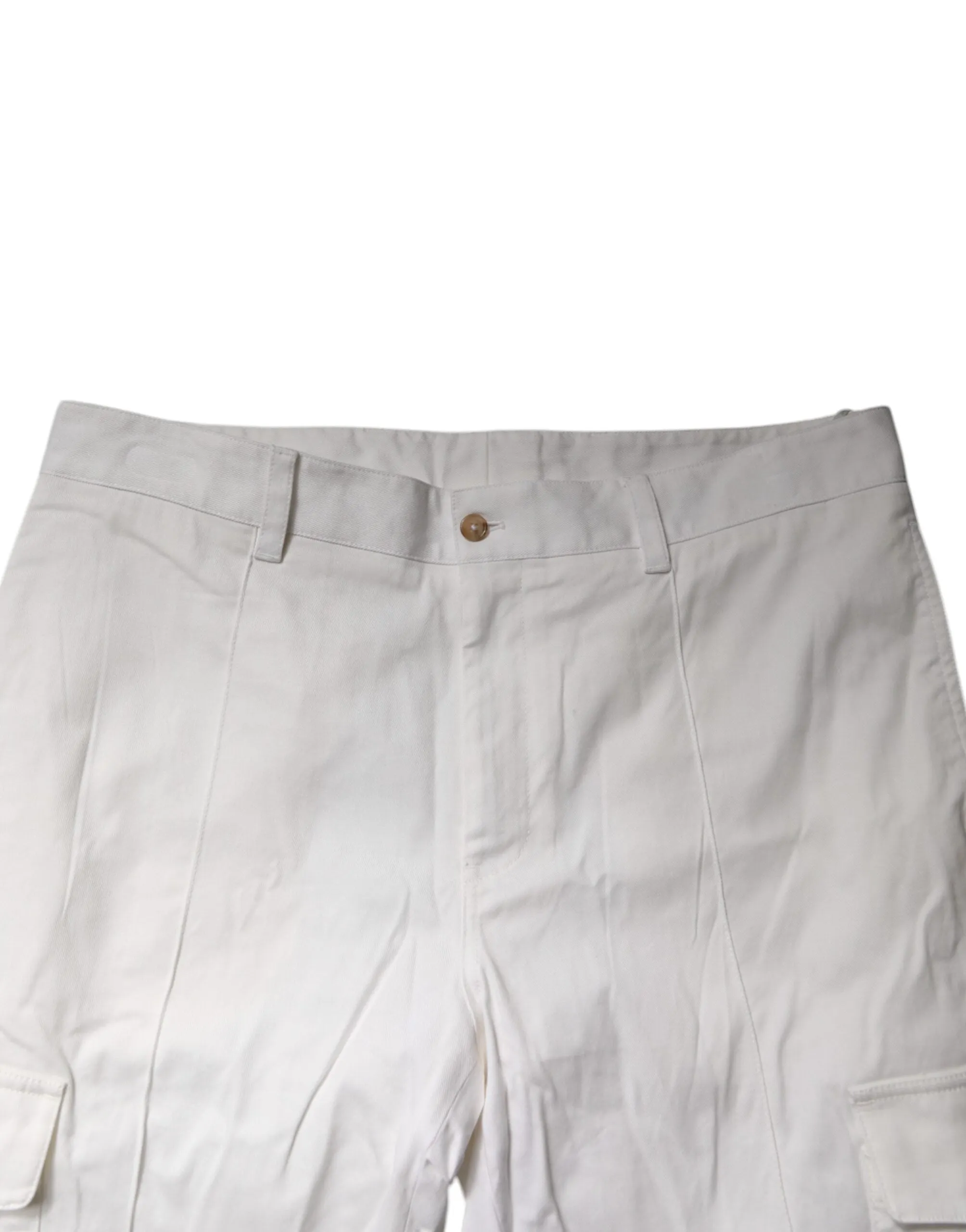 Dolce & Gabbana White Cotton Jogger Cargo Skinny Pants