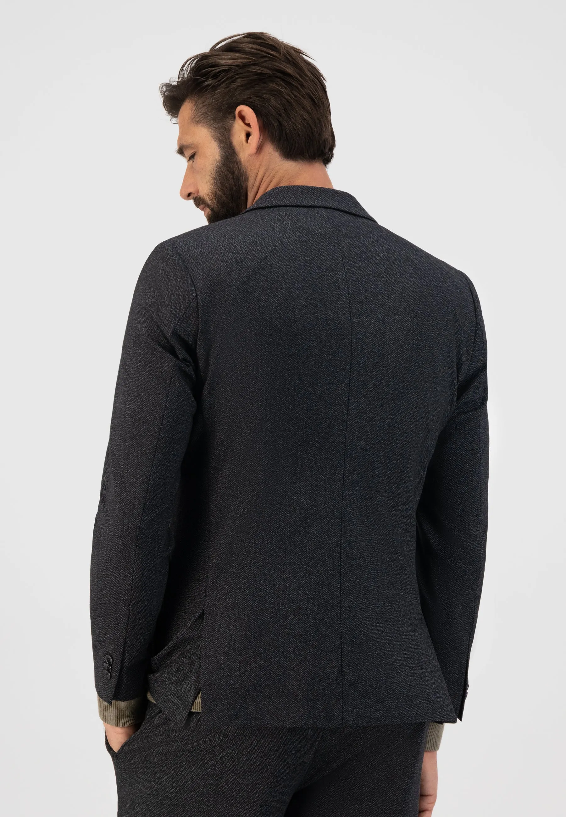 DSZ HERRINGBONE STRETCH BLAZER