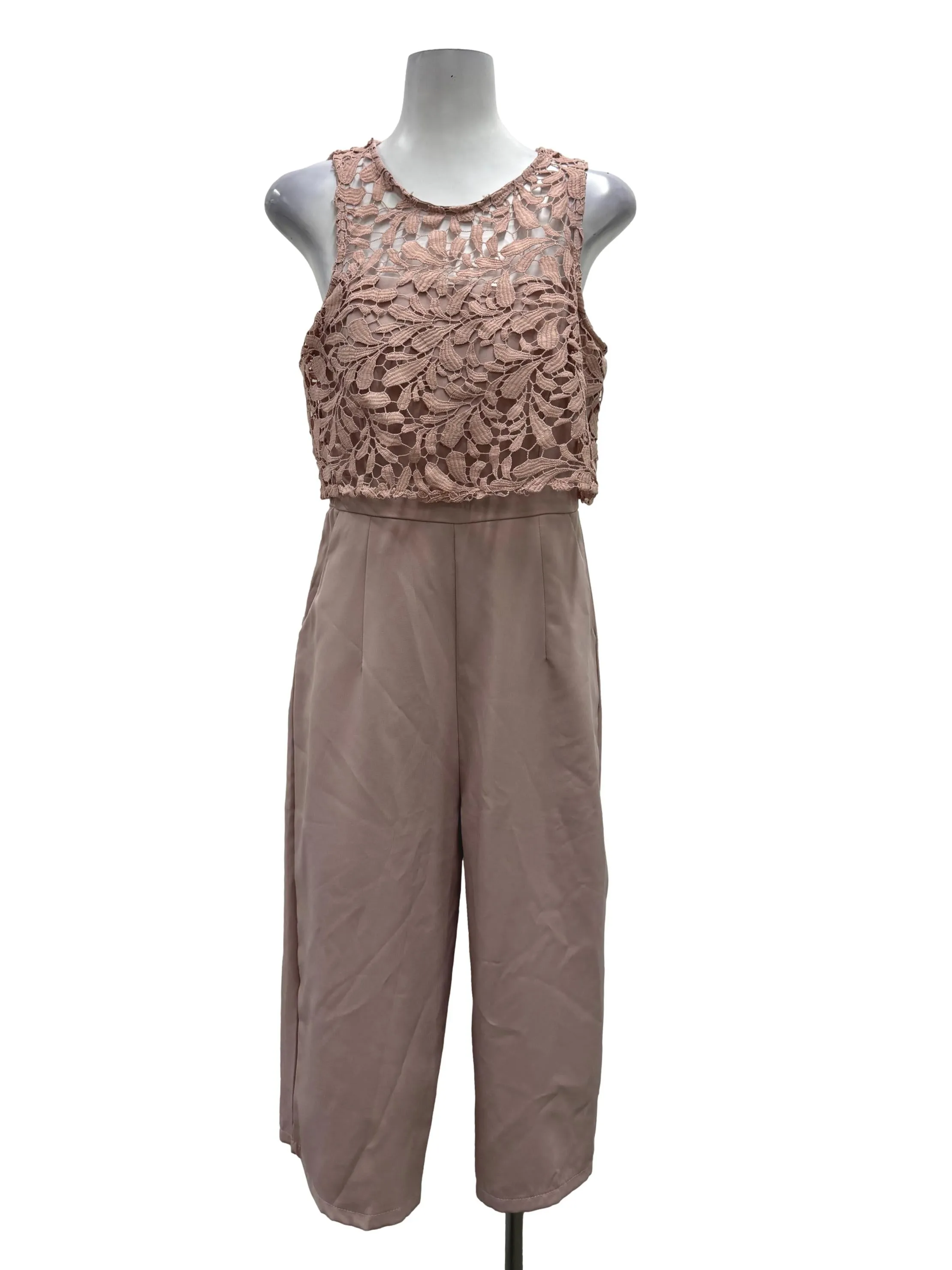 Dusty Pink Lace Jumpsuit