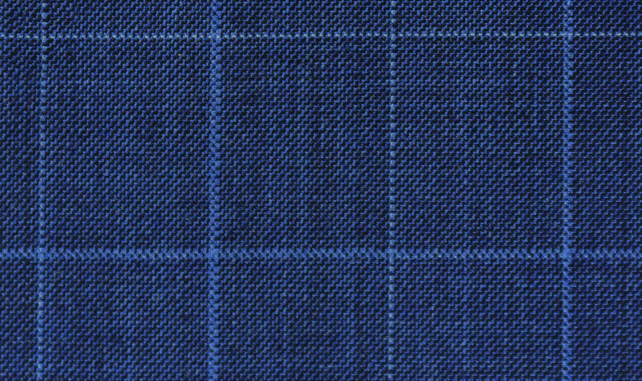 Egyptian Blue with Blue Check Long Suit