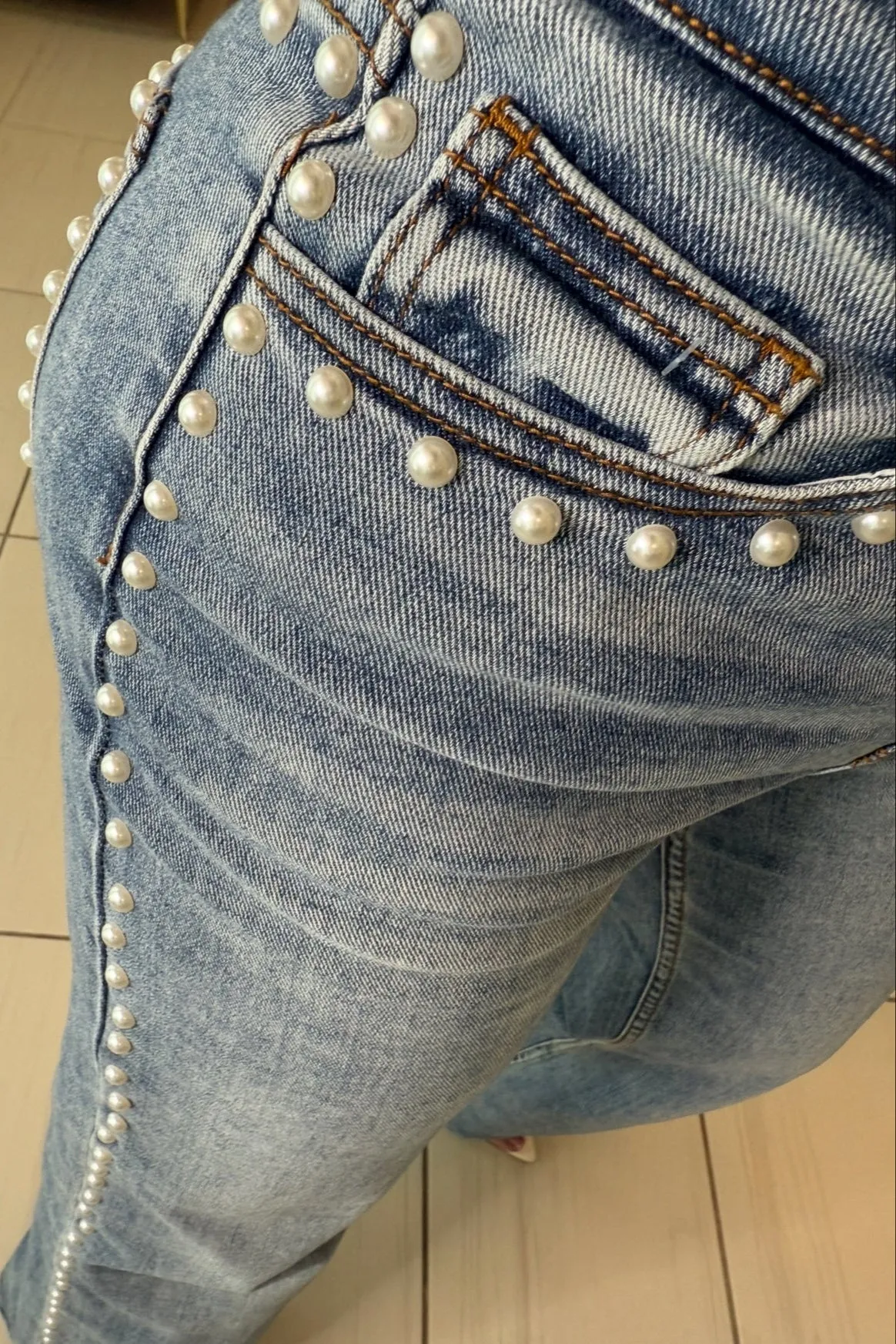 Enchanted Pearls Denim Pants