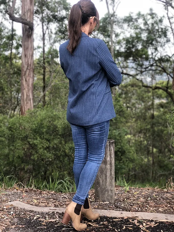 Faraway Blazer - Denim Stripe