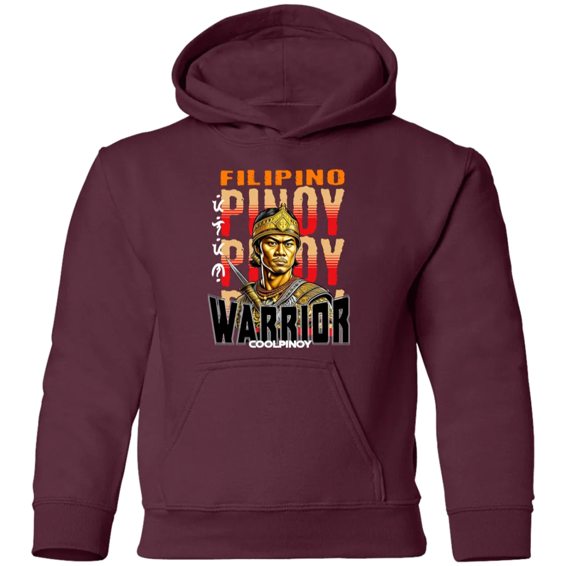 Filipino Warrior King Youth Pullover Hoodie