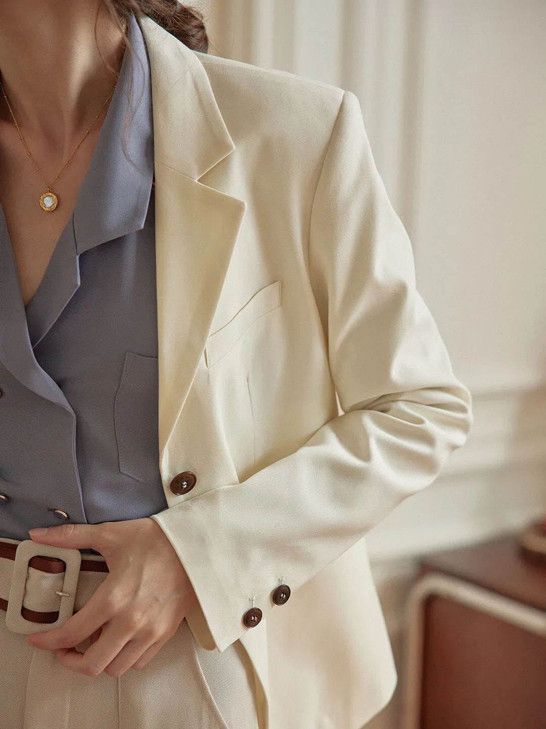 【Final Sale】Ashley White Blazer