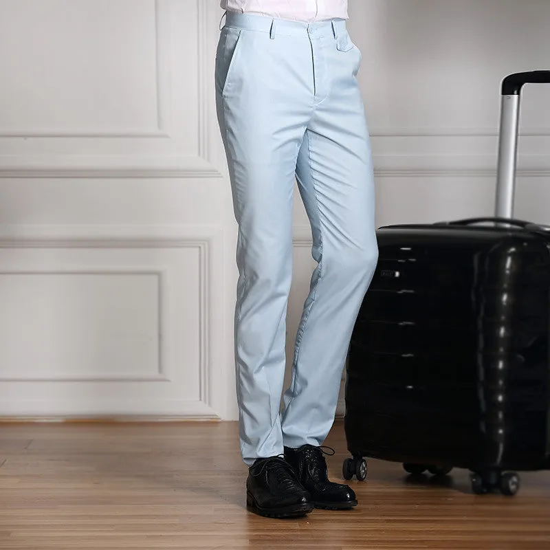 Formal Wedding Men Suit Pants Fashion Slim Fit Casual Brand Business Blazer Straight Dress Trousers high-grade Male
