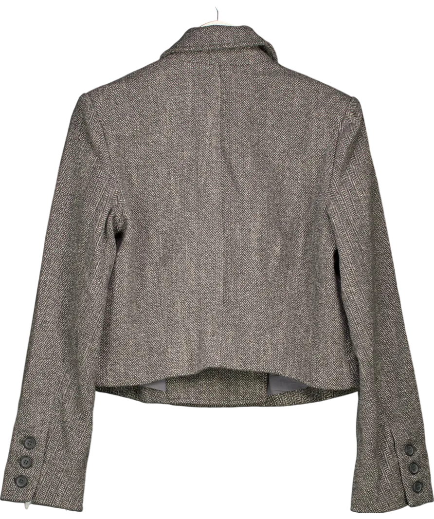 Free People Grey Tailored Heritage Blazer UK XS